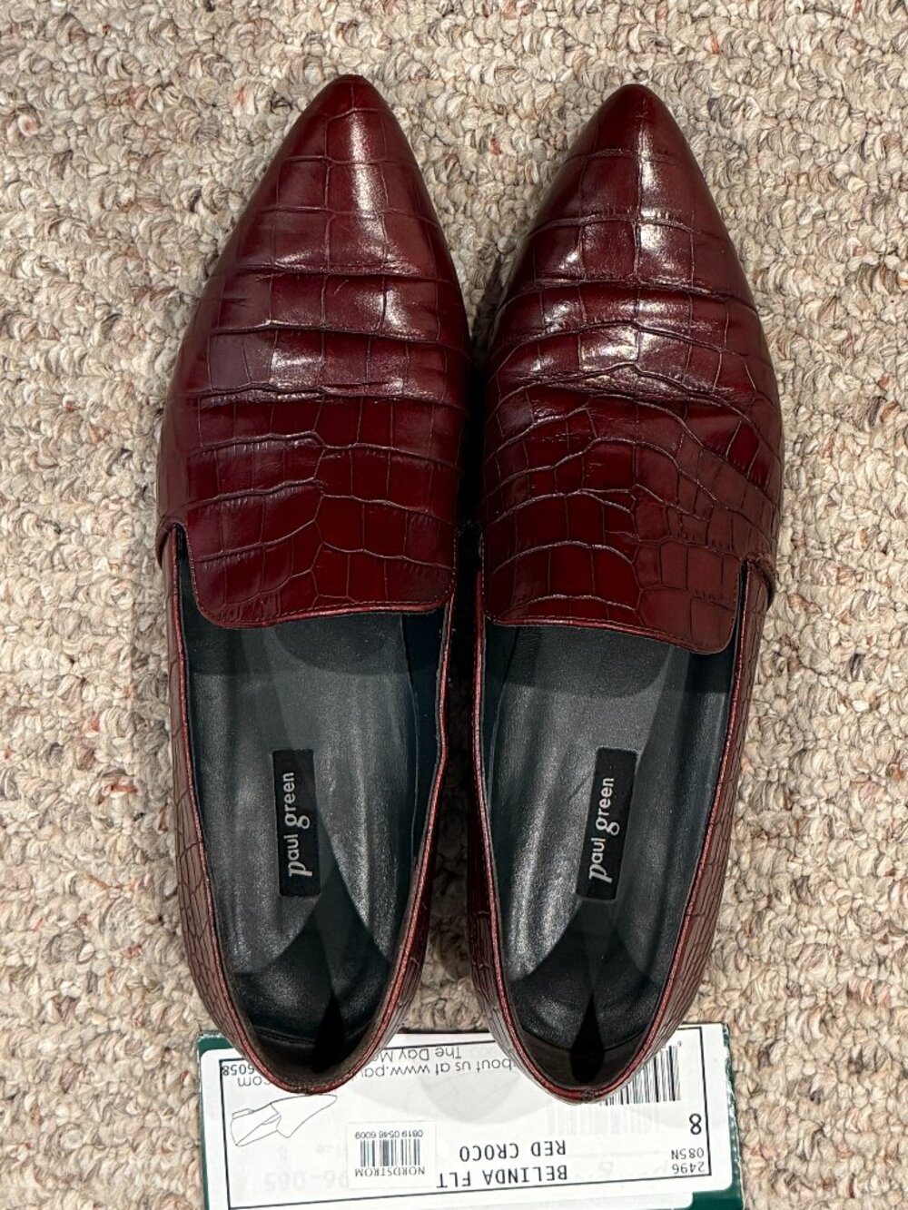 Paul Green Belinda Flat Leather Croc